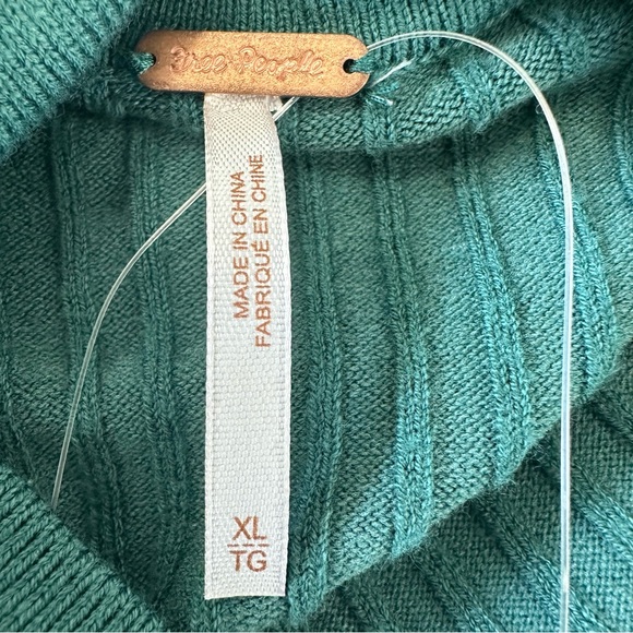 Free People Carine Sweater Size XL Blase Green NWT - Picture 5 of 16